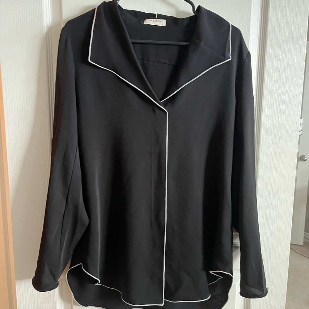 Babaton Black Top with White Accents